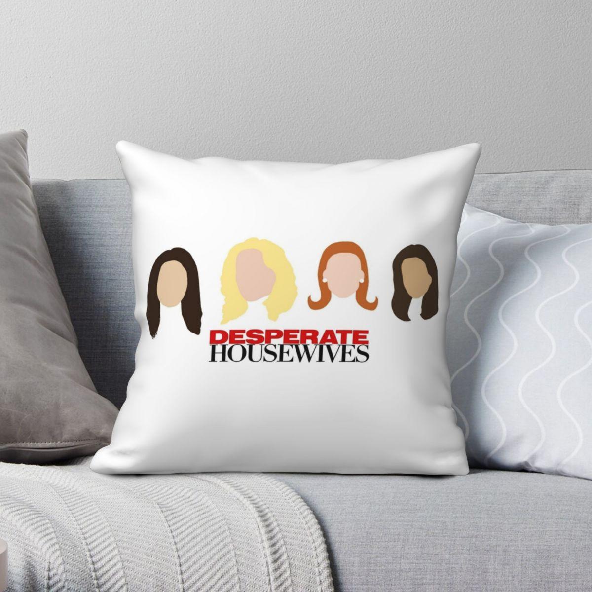 Lu Xika Chen Unisex Desperate Housewives Square Pillowcase Polyester Linen Velvet Pattern Zip Decorative Pillow Case Sofa Seater Cushion Cover 45X45