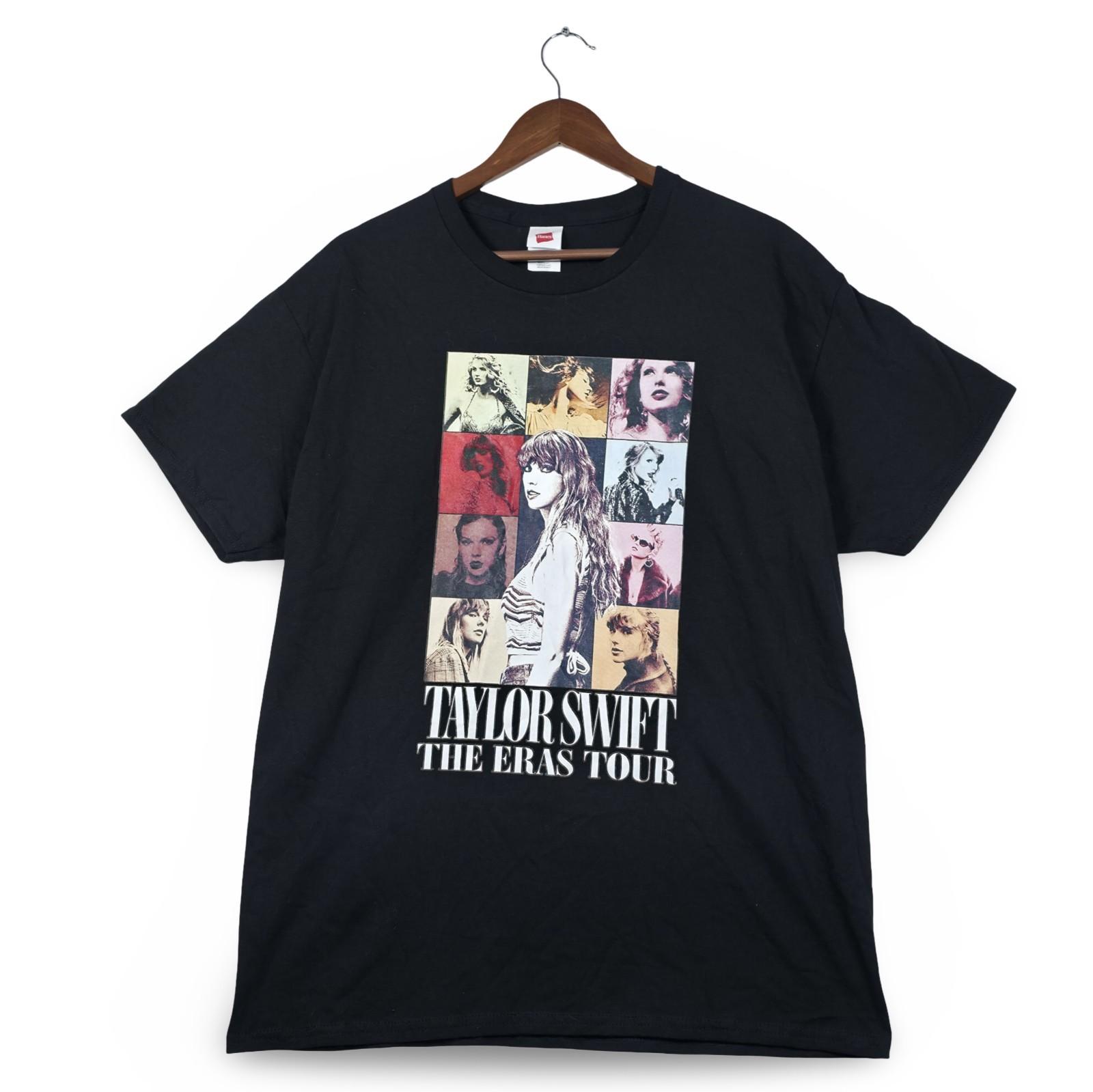 Taylor Swift The Eras Tour Graphic T-Shirt Black Adult Large Hanes Concert Album Unisex T-Shirt M