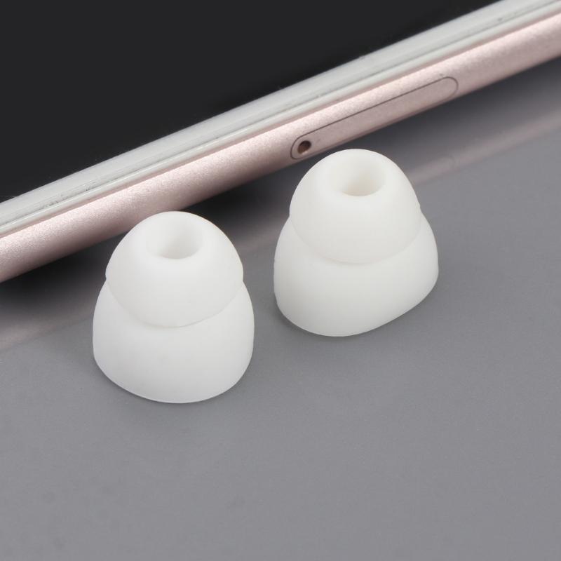 Replacement Double Flange Ear Tips Earbuds Silicone Pads For In Ear Headphones In-Ear Hole 4.5mm