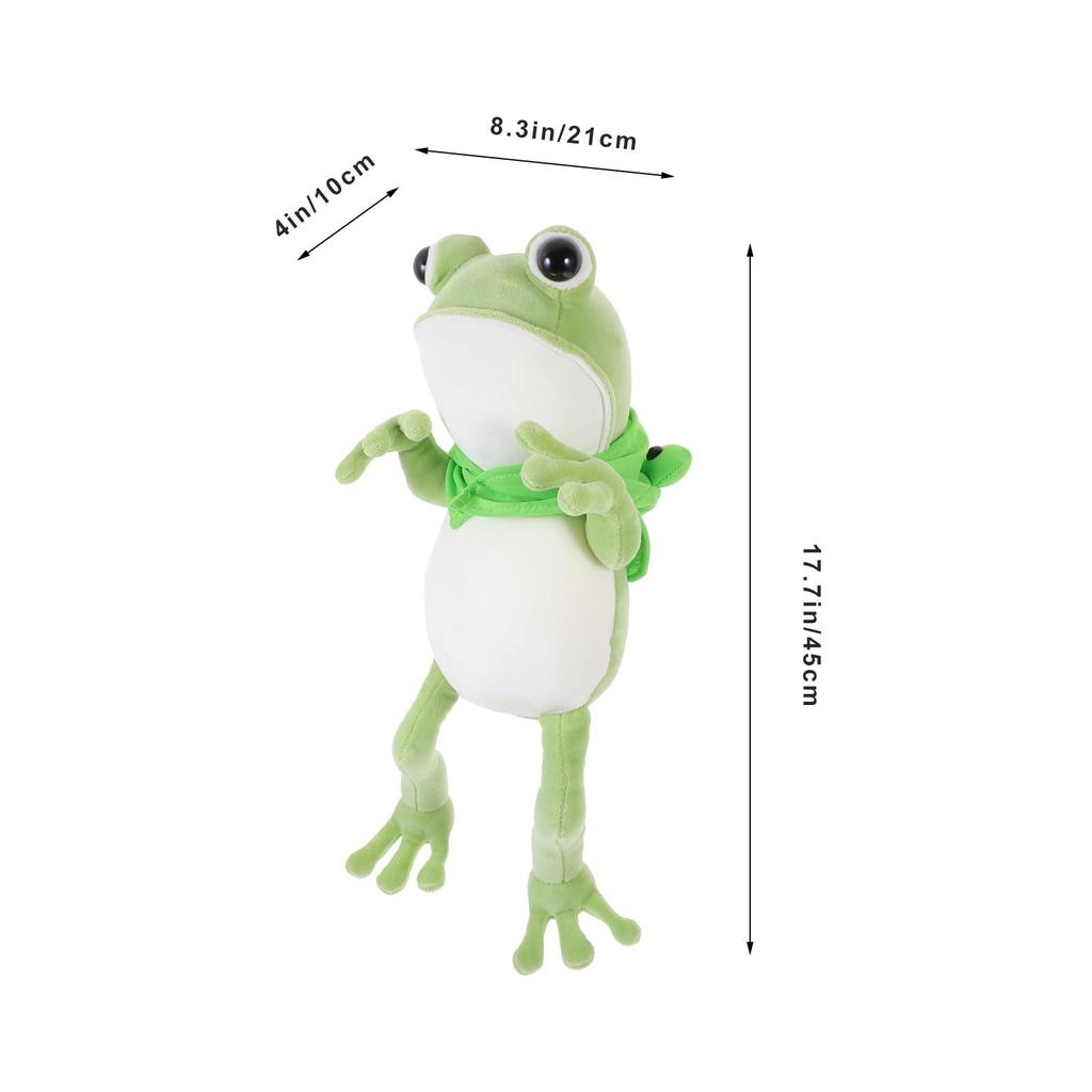 Vaguelly Cuddly Frog Plush Toy, Made with Fluffy and Cotton Materials, Soft and Cute Animal Doll, Perfect as a Sofa or Bed Cushion or Gift