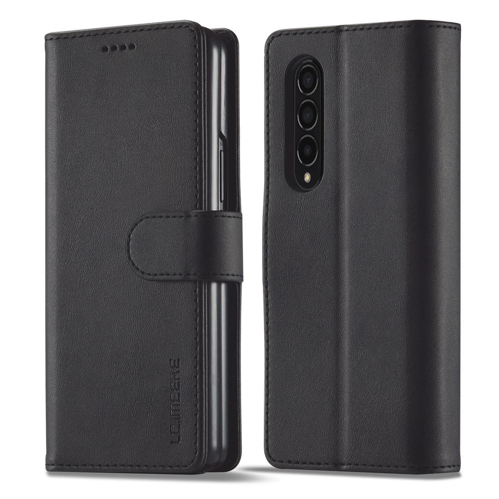 Flip Cards Solt Leather Case For Samsung Galaxy Z Fold 7 6 5 4 3 5G Card Pocket Folding Cover Wallet Book Bag Fold5 Purse Coque
