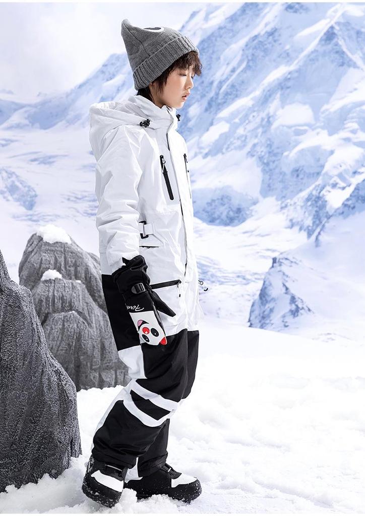 Unisex Kids' Warm Breathable One-Piece Ski Suit
