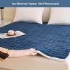 Milk Fleece Mattress Pad with Anti-Static Layer, Foldable Thermal Topper for Dorm Bed - 90x200cm To 200x220cm Machine Washable