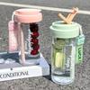 600ML Water Cup Handy Cup Sports Water Bottle Food Grade Material Tea Partition Water Cup Female Straw Cup Summer Portable