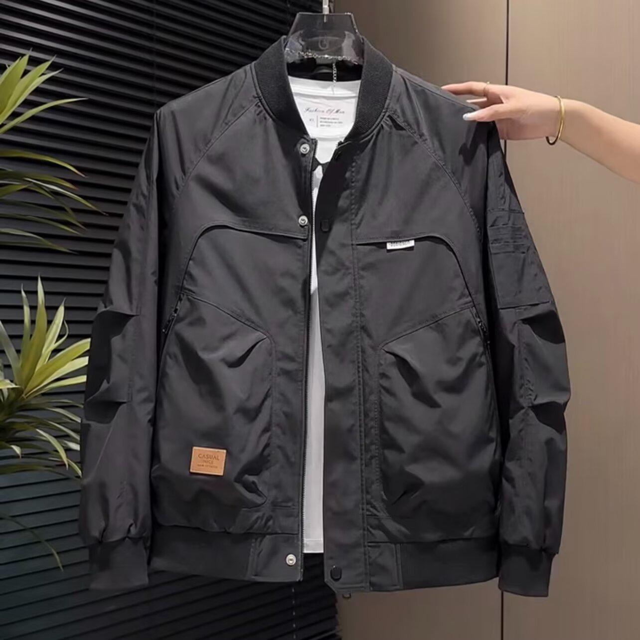 Men s Trendy Pilot Baseball Jacket – Versatile American Casual Style for Spring & Autumn 2XL