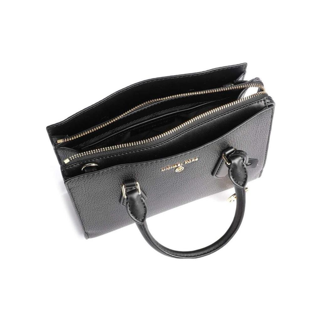 Michael Kors Mk Valerie 24 Gold Letter Logo Tote Bag Pebble Leather Women handbags Black 30F2G9VS1L-001