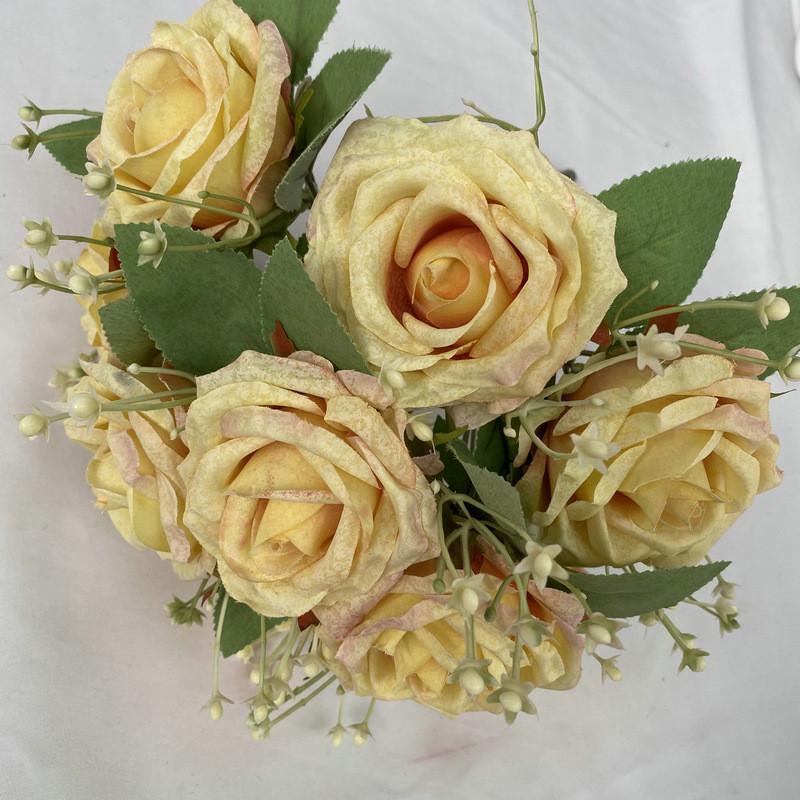 Faux Rose Flower Vase Arrangement For Wedding Photography And Event Decoration
