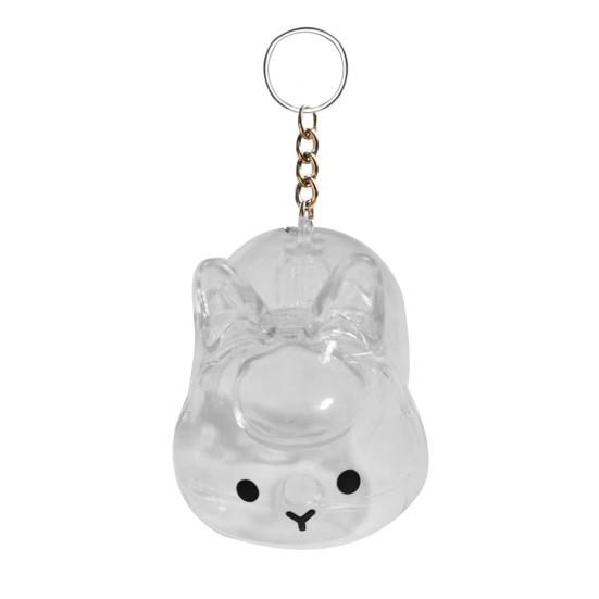 Dog Hair Collector Charm Keychain Transparent Pet Fur Keepsake Capsule Rabbit Memorial Pet Hair Collection Bottle Charm with Keyring Gift for Pet