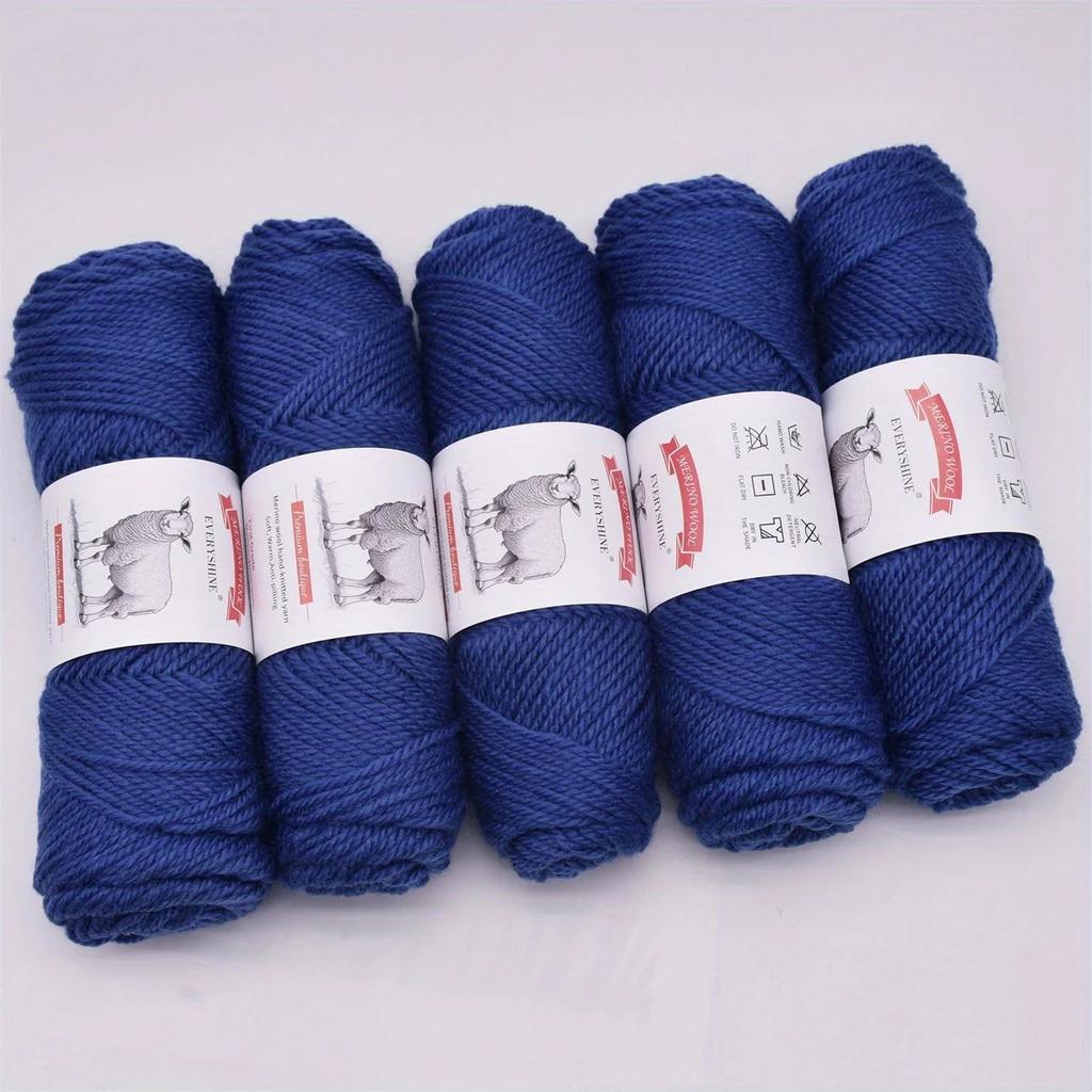 5 szt. Przędza z wełny merynosów Wielokolorowa Gruba Robótka Ręczna Materiały Miękka i Ciepła 500g/1.1lb Łącznie Ręczne Dzierganie i Szydełkowanie Materiały do Rękodzieła DIY