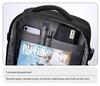 Men's Leather Business Travel Backpack with Laptop Compartment and Wet/Dry Separation