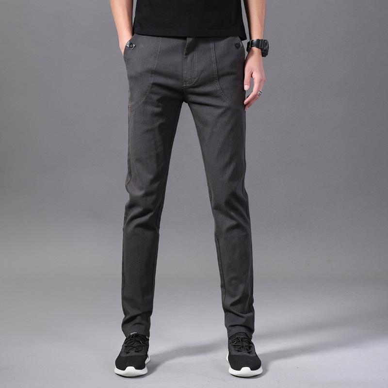 Men's casual pants summer thin trendy brand loose straight pants new men's elastic breathable sports pants