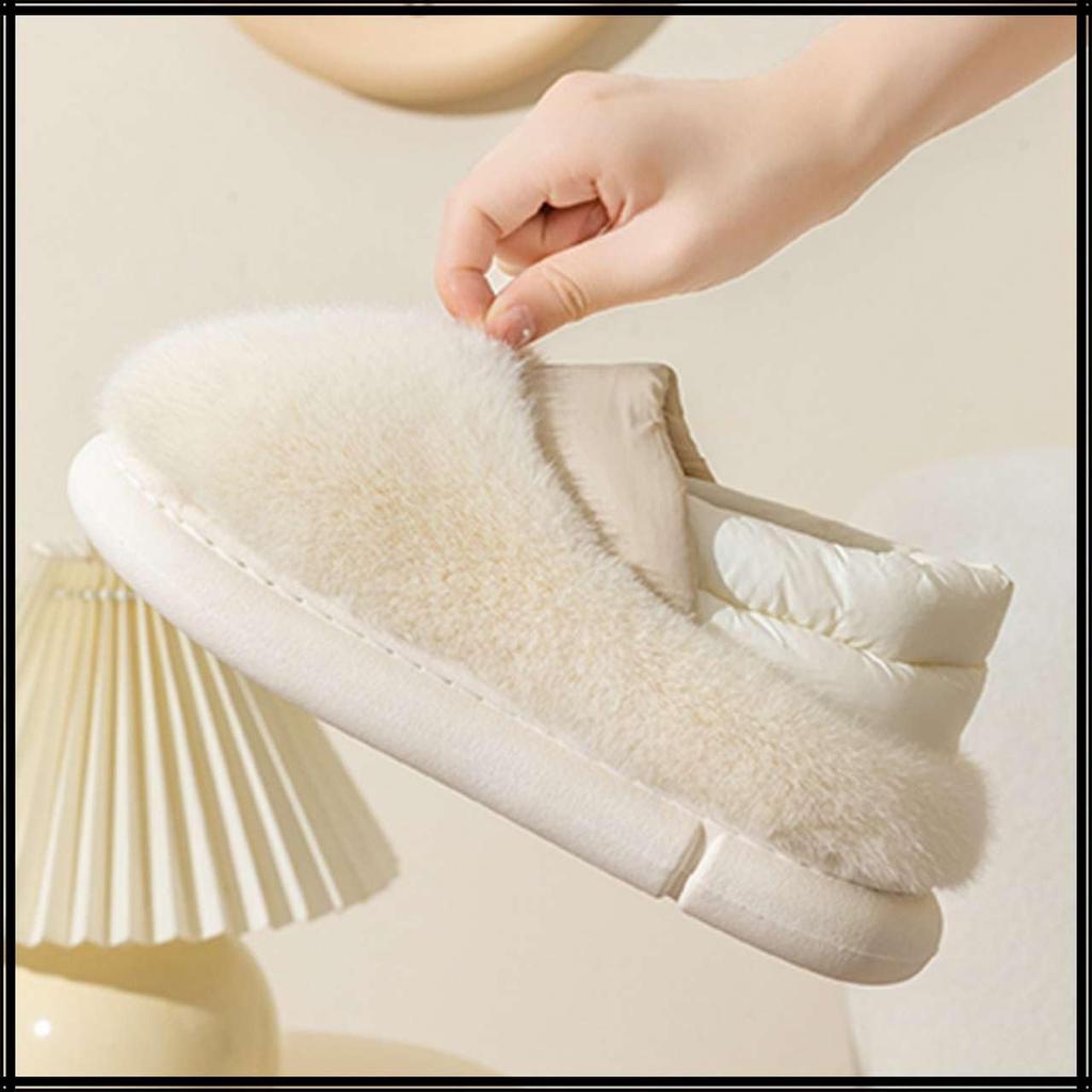 White Fang Baumwollpantoffeln mit dicken, flauschigen Innensohlen, niedlich und stilvoll für RS016 Sohlen, Tragen, Damen, (Rosa)