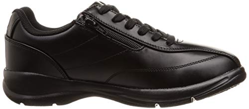 Asahi Lightweight Zipper Walking Shoes, M512, Black, Size 25.5 cm, 4E