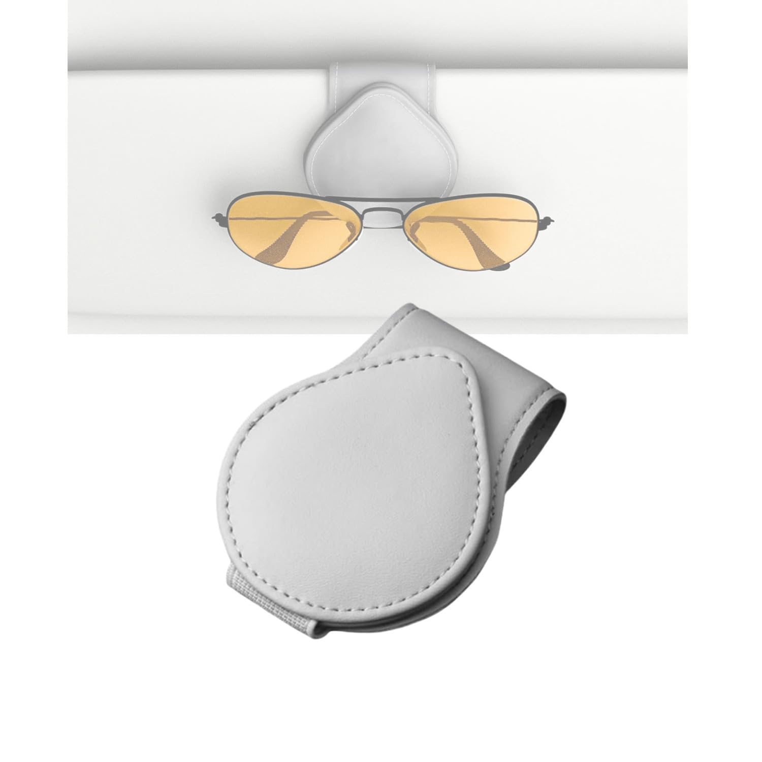 

Sunglasses Holder, Car Storage Card Holder, Leather Material, Sunglasses, Clips, Car Storage, Glasses Holder,