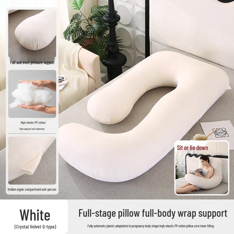 Pregnancy Support Pillow: G, U & L Shapes for Side Sleeping & Back Support