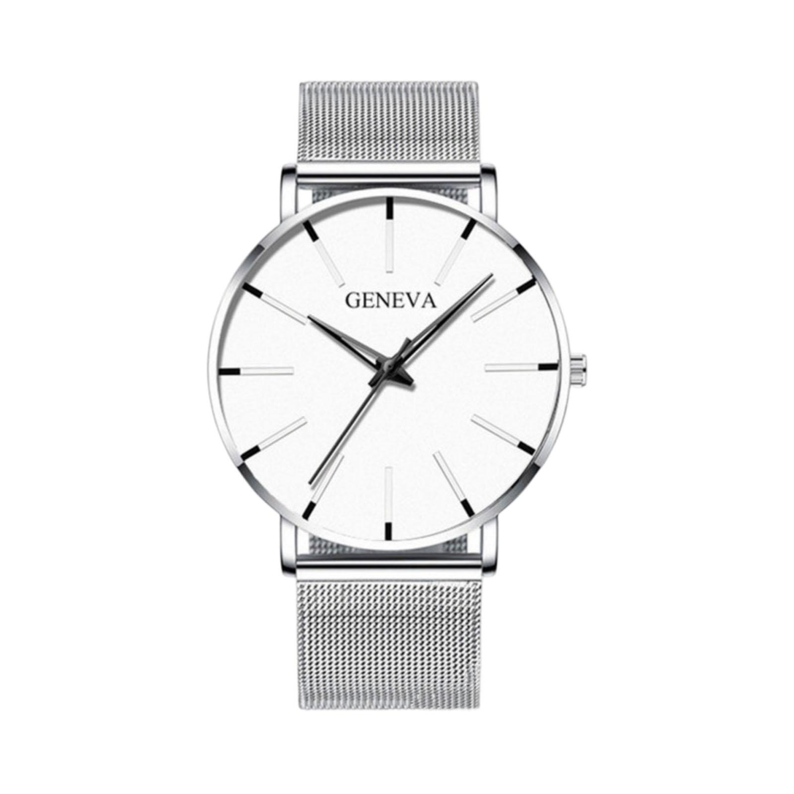 

Мужские водонепроницаемые светящиеся наручные часы-будильник для бега One Size серебряный