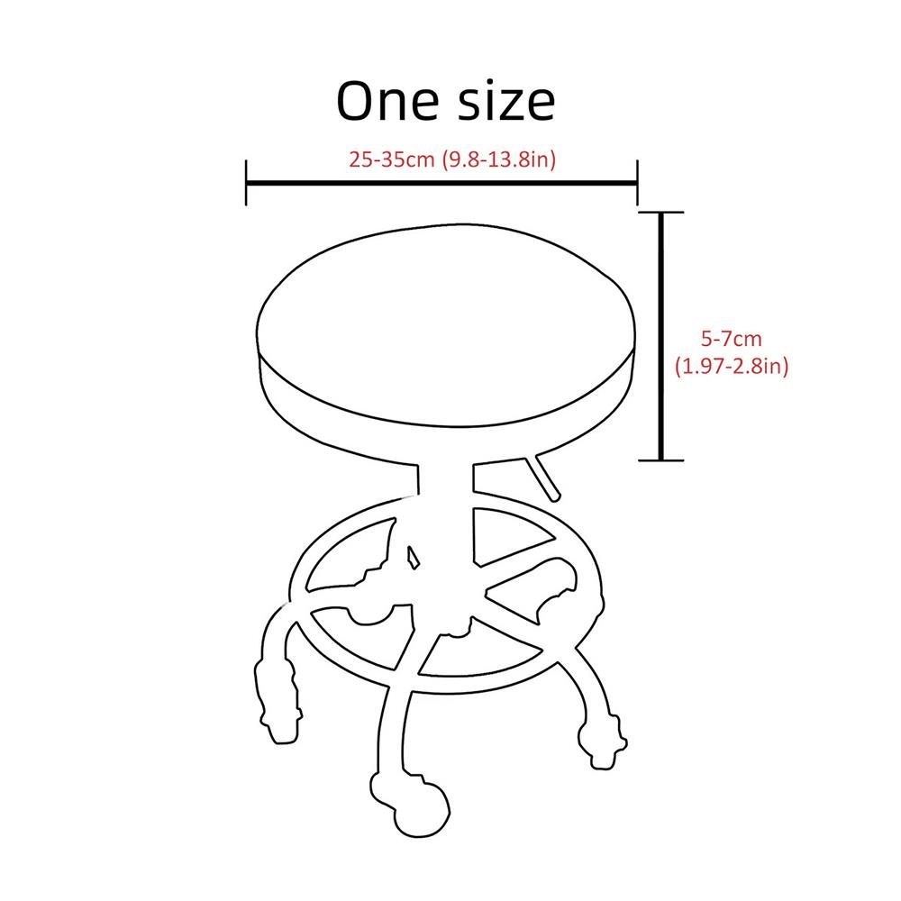 1PC Solid Color Elastic Waterproof Milk Silk Round Stool Cover Suitable For Round Stool Cover Anti Dirty Dining Stool Covers