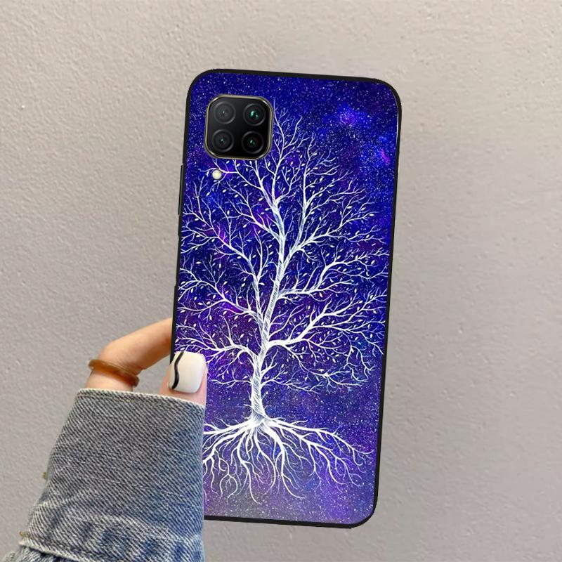 Árvore da Vida Galáxia Espacial Estrelas Para Huawei Nova Y73 Y72 Y61 Y91 Y70 Y60 Y90 12s 12i 11i 8i 9 10 SE P30 P40 Lite P60 Pro Capa