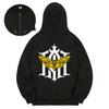 Kan6312 Khzb0042 Northern Moth Fleece-Lined Zip-Up Hoodie Black