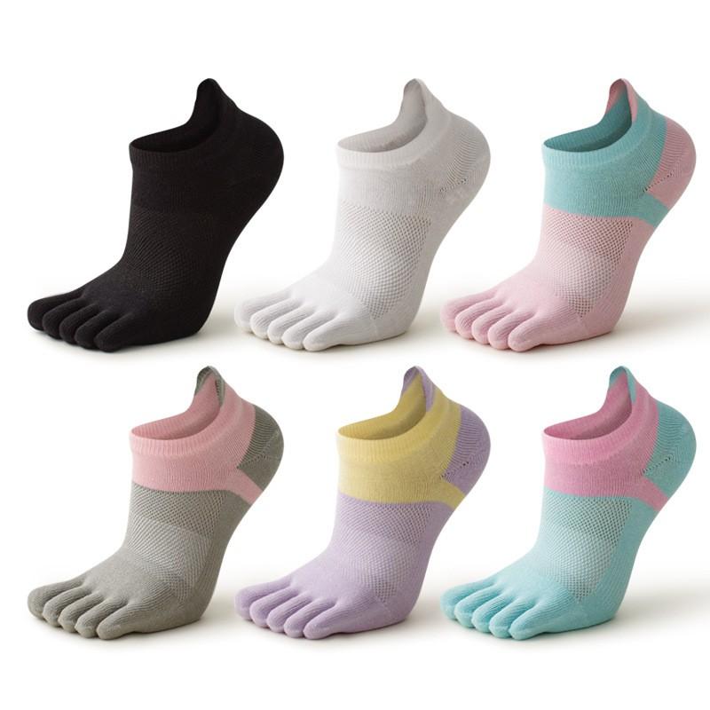 Womens Toe Socks Mesh Breathable Thin Low Cut Sports Cotton