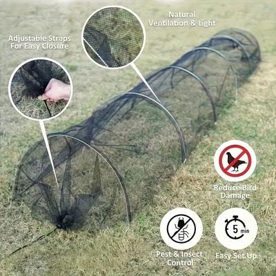 1ks Skladací sieťovaný záhradný tunel UV odolný kryt, Bariéra proti vtákom a hmyzu, Ochrana zeleniny|Vonkajší záhradný kryt, Záhradná sieťka na vonkajšie použitie