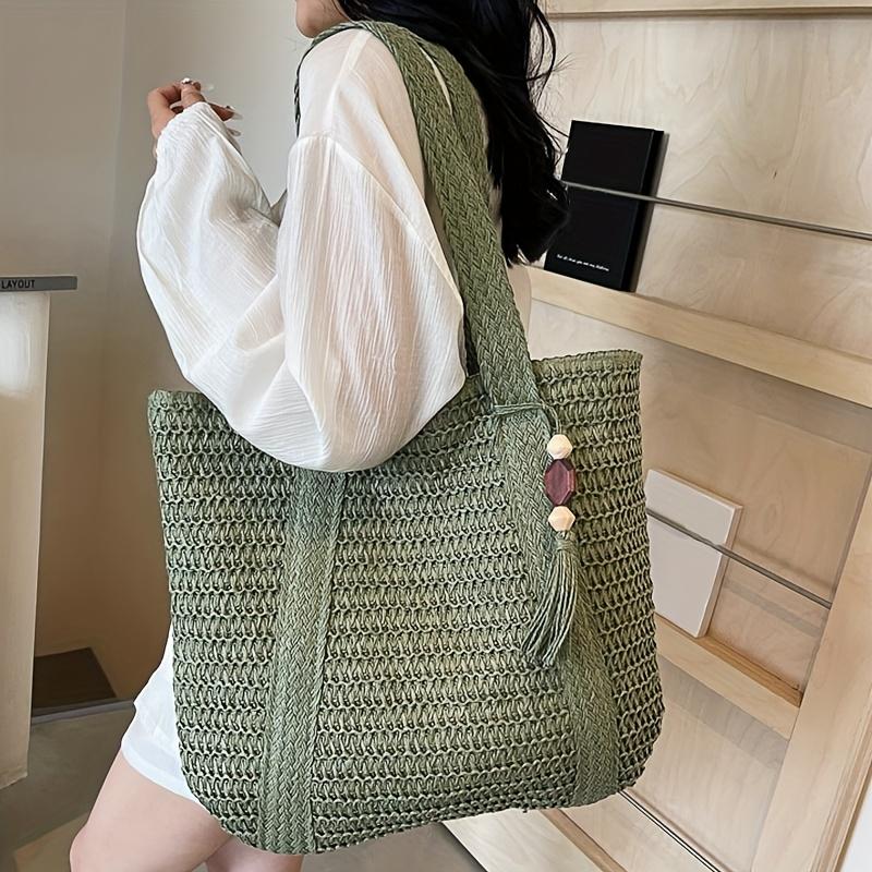 New women's straw shoulder bag tote bag