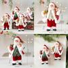 Cute Santa Claus Ornament With Musical Instruments Christmas Decoration Props For Holiday Decor And Window Display