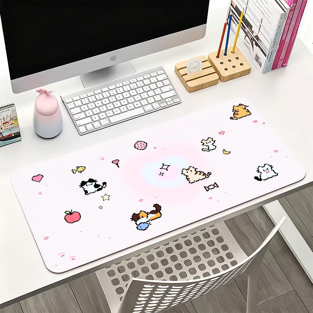 Kawaii Cartoon Pixel Kitten Mouse Pad For Office Gaming And Keyboards NonSlip Large Waterproof