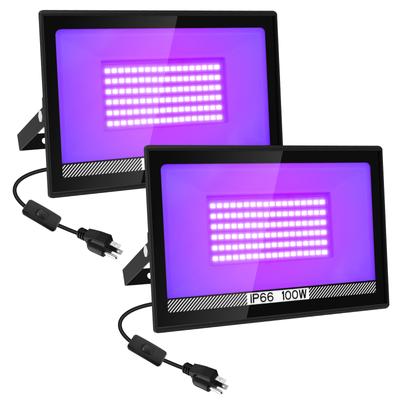 T-SUN 1 STÜCK 100 W LED UV Schwarzlicht Bühnen Schwarzlicht Ultraviolett Flutlichteffekt für Halloween Weihnachten Tanz DJ Disco Party Bar