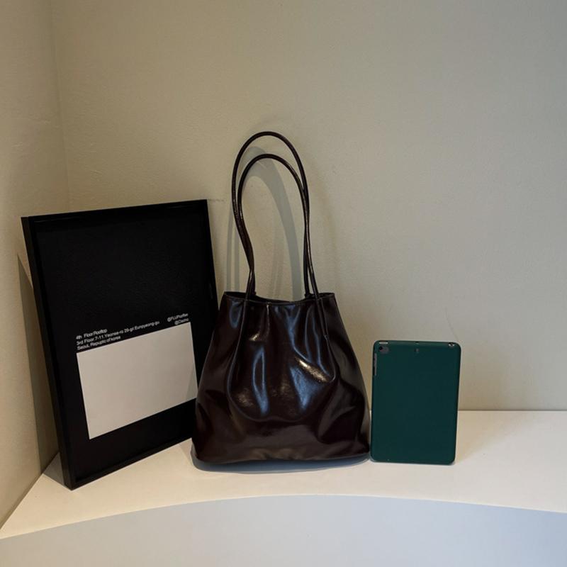 Nuevo Bolso Tote de Moda para Mujer de Gran Capacidad, Bolso Balde Elegante de Color Sólido, Bolso Suave para Desplazamientos, Bolsos de Hombro de PU a la Moda para Señoras