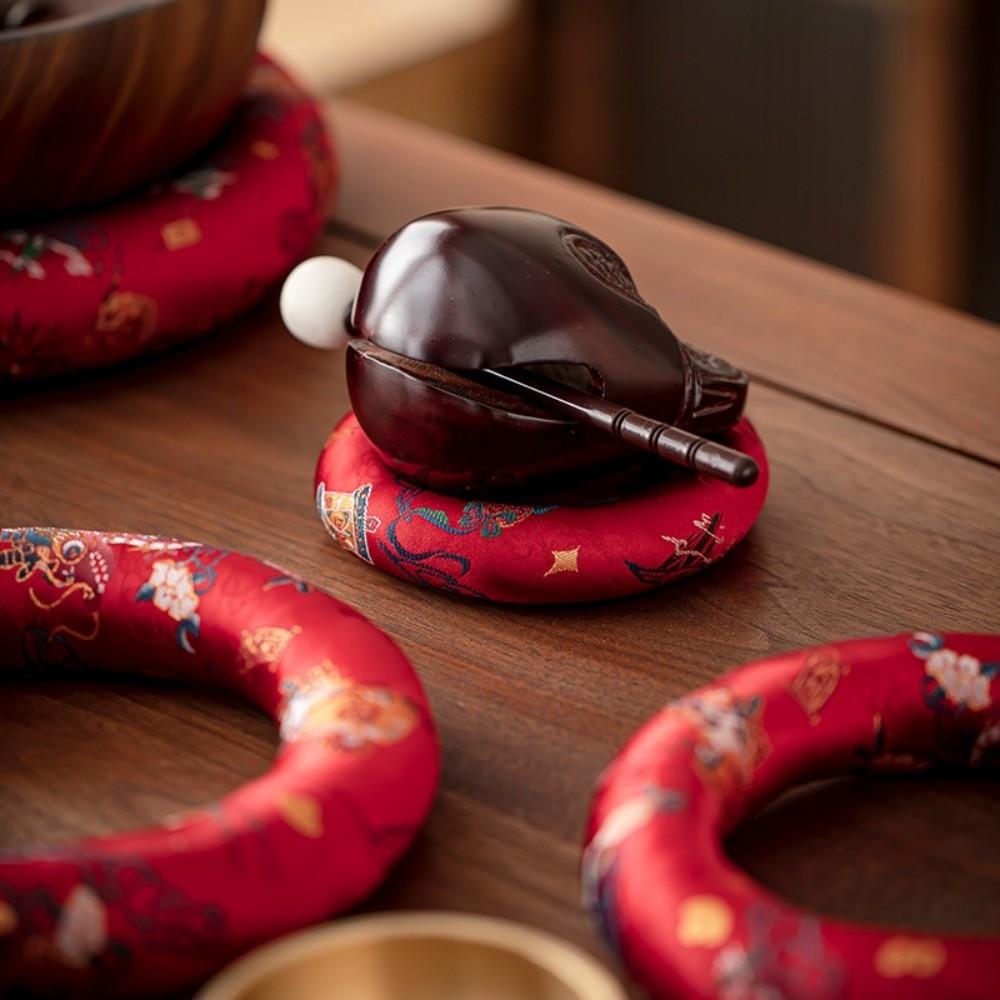 Brocade Sound Kupfer Aus Matte Donut Form Holzfisch Untersetzer Klangschalen Matte Yoga