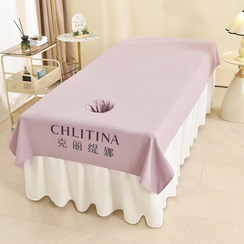 Customizable Massage Bed Sheet with Face Hole - Anti-Dirty and Enlarged for Salon Use