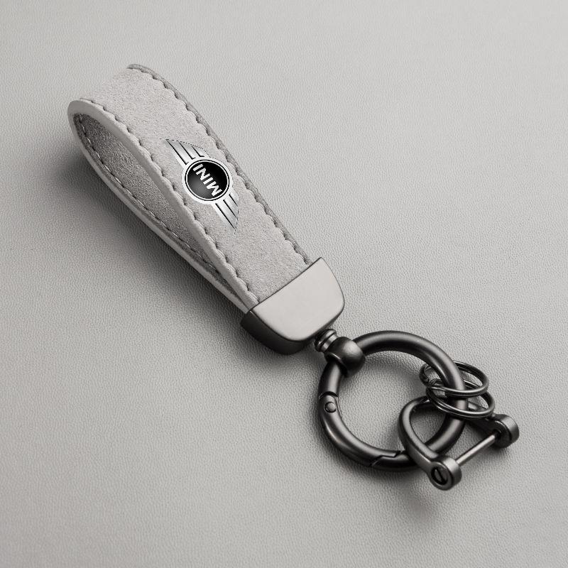 

Car Badge Keychain Leather Keyring Pendant For Mini Cooper One S JCW R55 R56 R60 F55 F56 Countryman Car-styling Accessories