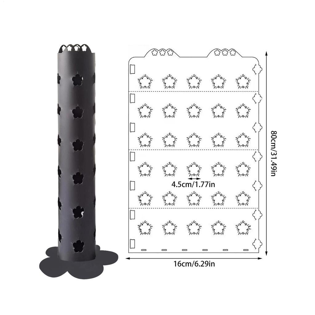 Universal vertical Planter 31.4 inches Hollow Standing Flower Pot Tower Outdoor Planter Holds up to 30 Plants for Porch Garden