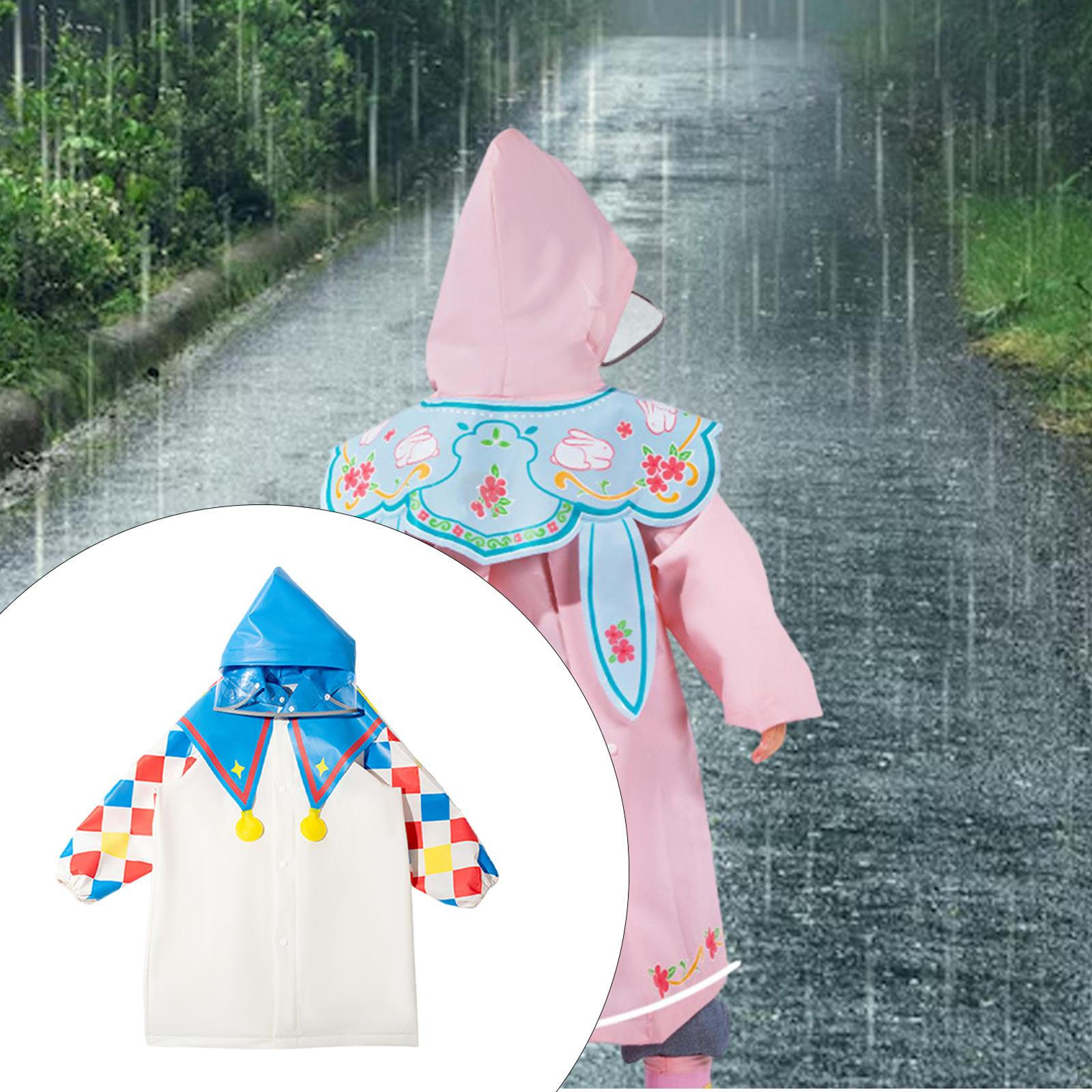 

Детская куртка-пончо с капюшоном из ЭВА для спорта на открытом воздухе и путешествий Blue and White