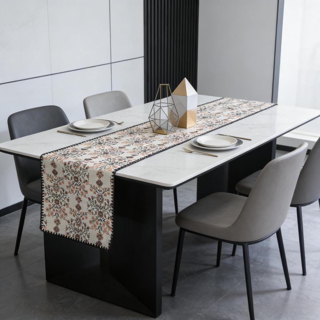 Nordic Home Style Decorative Cotton Linen Table Mat Dining Table, TV Cabinet and Center Table Decor Washable Table Runner