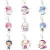 Re:Life In A Different World From Zero Ram Rem Cute Keychain Emilia Beatrice Keyring Natsuki Subaru Bag Tag Cos Baji Accessory