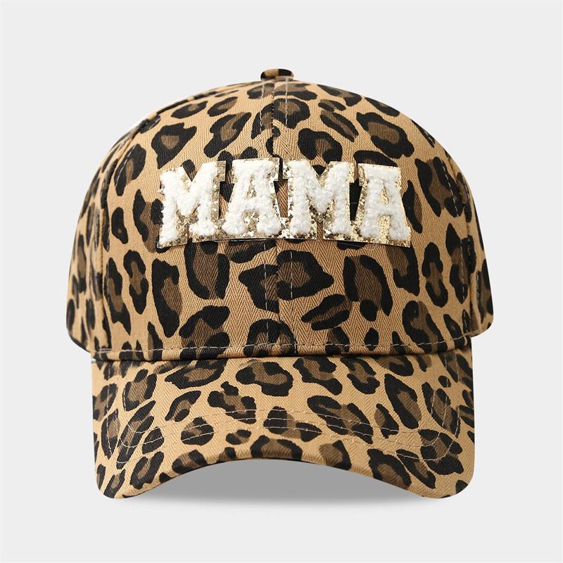 Leopard Print Baseball Caps Unisex Embroidery Spring Autumn Retro Outdoor Sunscreen Hat Adjustable Casual Lovers Fashion Hats