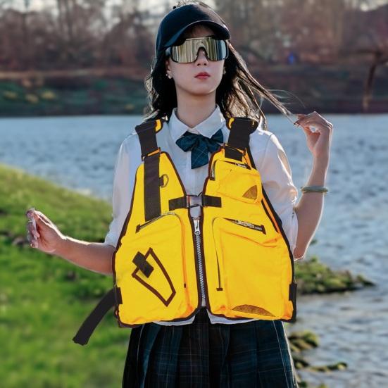 Flytende Klær Flerlommedesign Seiling Fiske Vest Justerbart Bånd Refleksstriper Sikkerhetsskilt Redningsvest