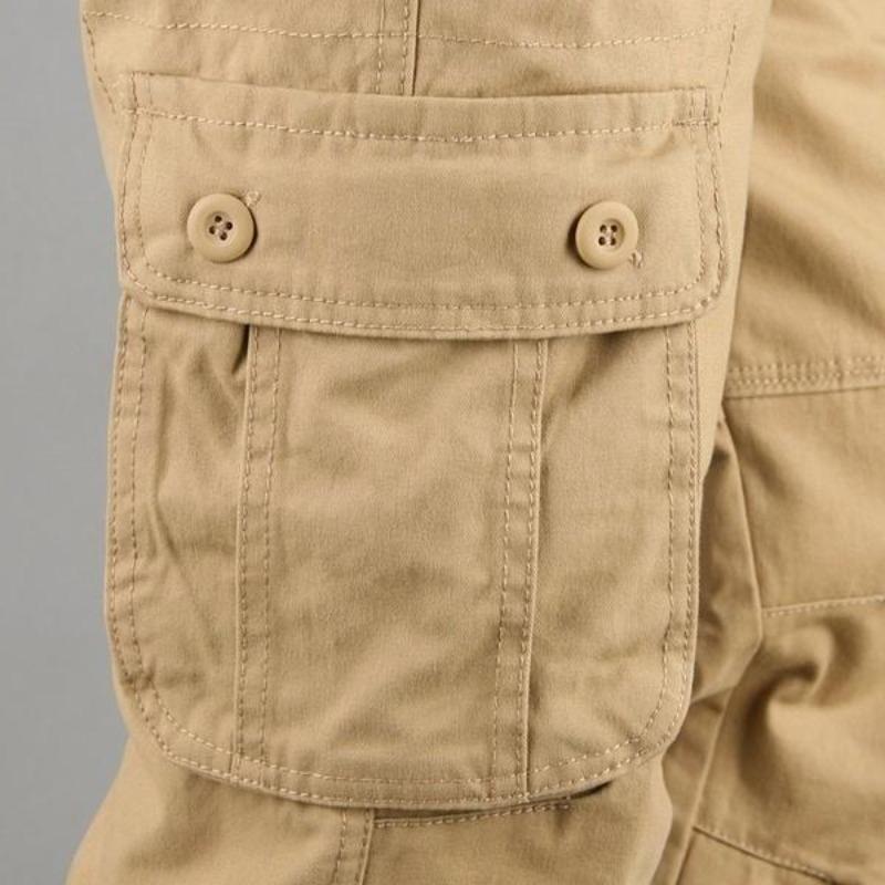 Men's Overalls Outdoor Straight Multi-pocket Cargo Pants Casual Wear Resistant Multi-pocket Military Tactical Pants