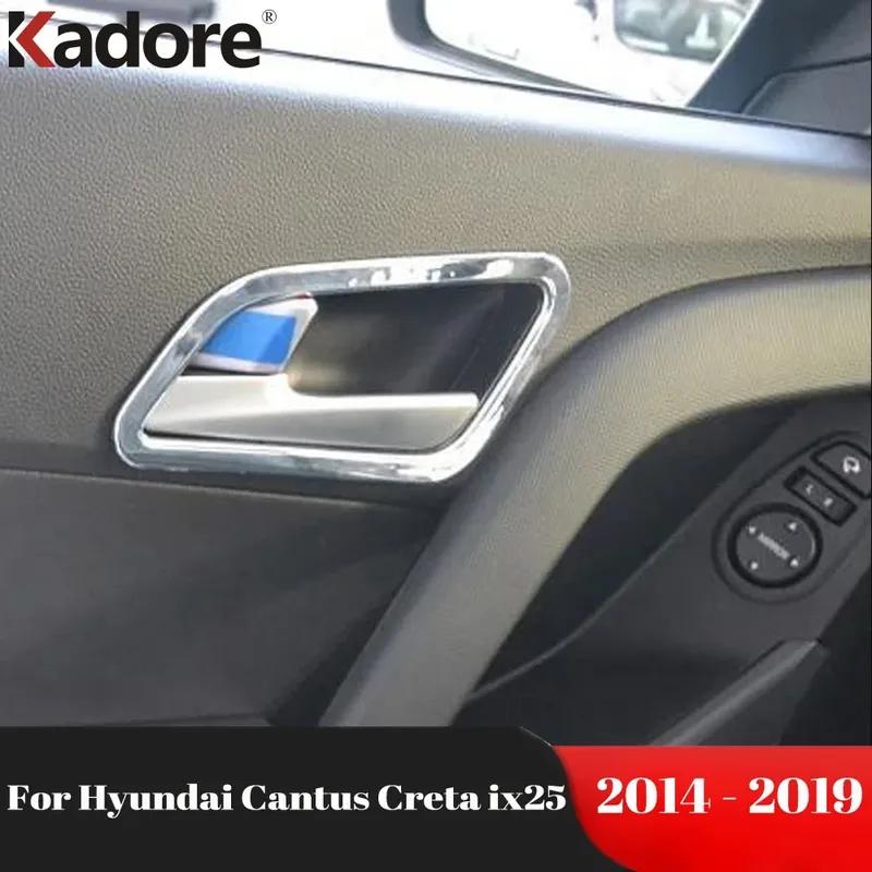 For Hyundai Cantus Creta ix25 2014-2016 2017 2018 Matte Car ide Inner Door Handle Bowl Cover Trim Interior Accessories