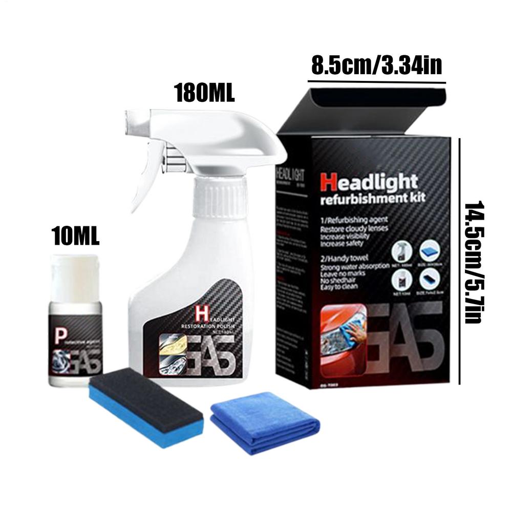 Car Headlight Repair Fluid Kit Refurbishment Antioxidation Coating Car Lamp Polishing Agent Scratch Restoration Dirt Clean