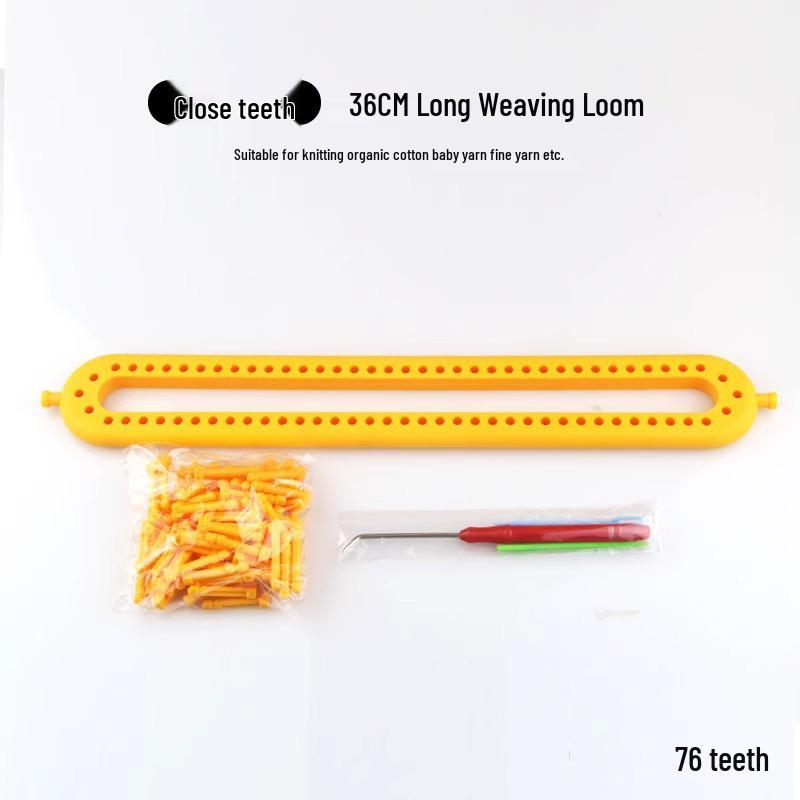 Set de instrumente de tricotat DIY: Mașină de tricotat cu dinți fini pentru eșarfe și pulovere.