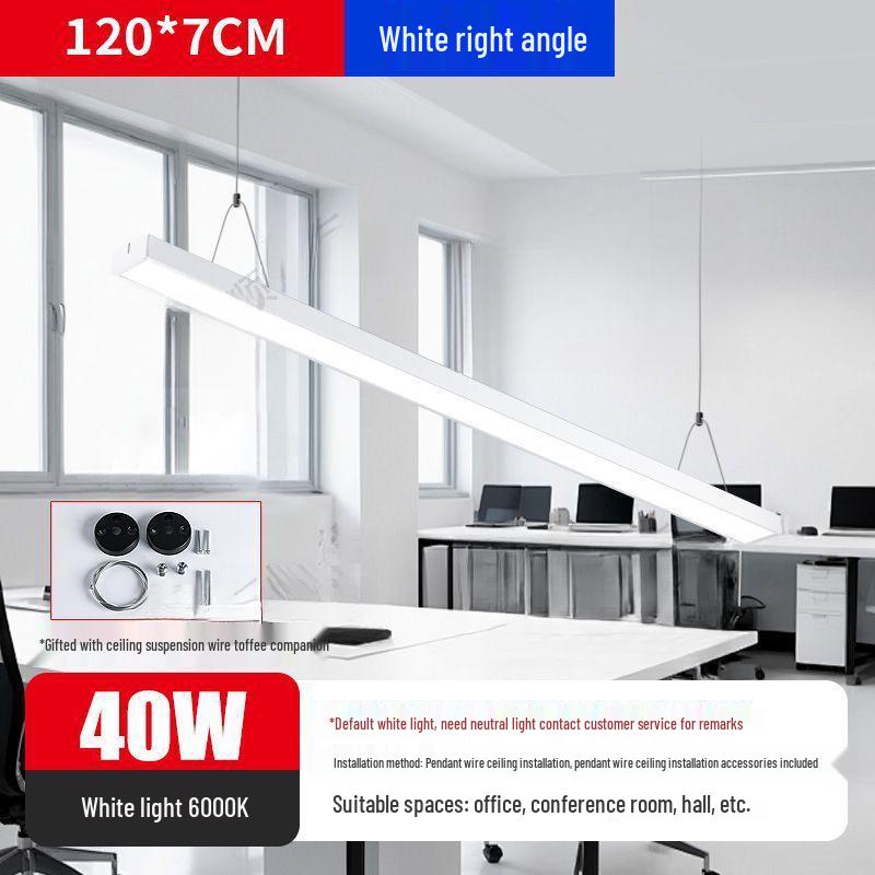 Minimalist Rectangular LED Pendant Light for Barber Shop, Office, or Living Room Ceiling