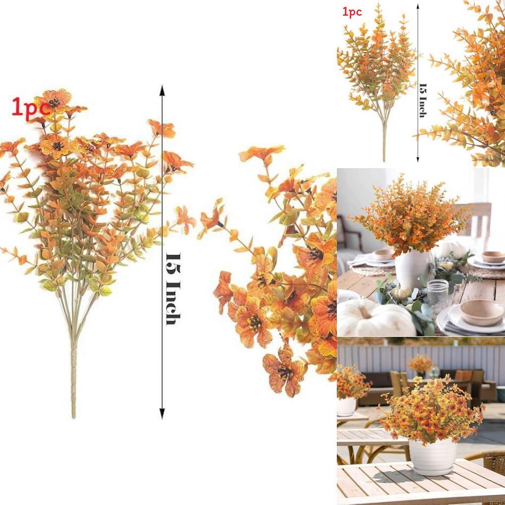 Artificial Autumn Flowers Silk Plant Fall Decor For Thanksgiving And Halloween Celebrations