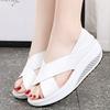 Women's Open Toe Sandals Summer Lightweight Thick Bottom Package Heel Rocking Shoes
