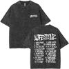 Vintage Washed Rapper Yeat Double Sided Print Tshirts Lyfestyle  T Shirt Men Women Hip Hop Fashion Trend Tshirt Streetwear