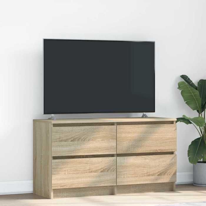 VidaXL TV Cabinet Sonoma Oak 100x35x54 Cm Engineered Wood, TV Stand, Hi-fi Cabinet, Entertainment Center, TV Sideboard, 861798