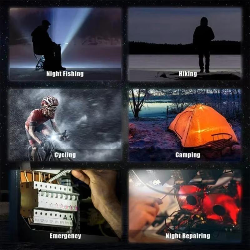 Mini Portable Flashlight Keychain Light Rechargeable LED Pocket Brightness Multifunction Camping Light Outdoor Work