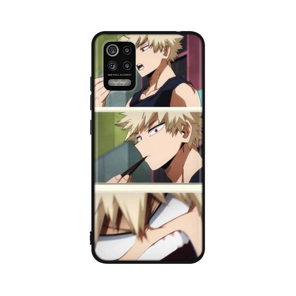 DT14 My Hero Academia Case for iPhone 16 15 Plus 14 13 12 11 Pro 8 7 6S 6 SE 5S X XR XS Max Realme C30 C33 C31 9I Huawei P30 Black Soft Cover